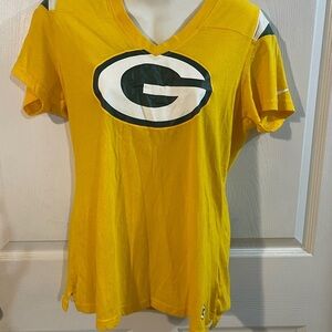 Nike Women's Yellow Green Bay Packers Jersey
